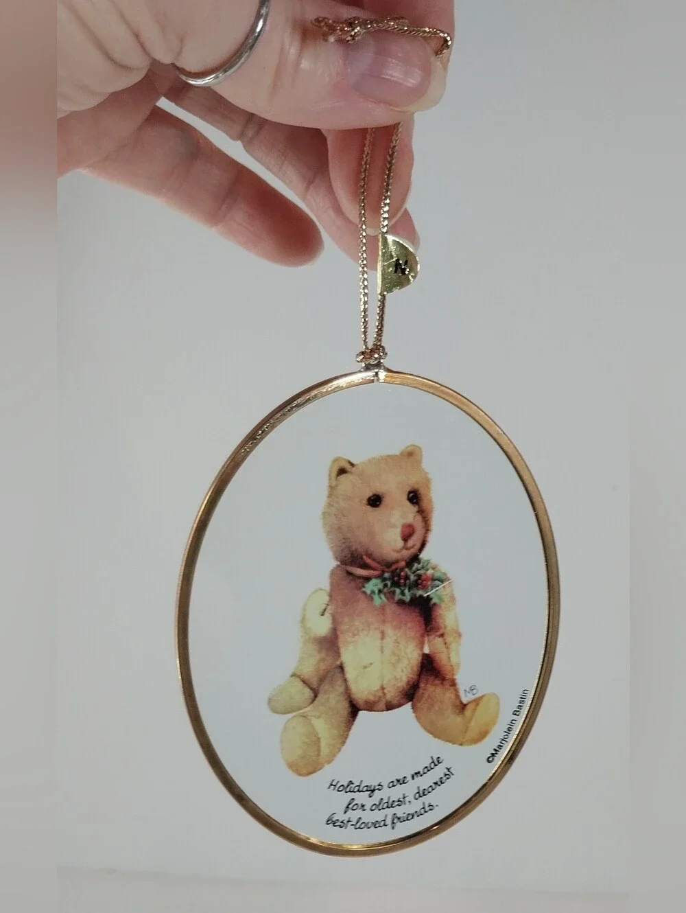 NIP Marjolein Bastin Bear miniature light catcher Christmas Ornament